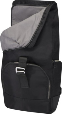 Logotrade promotional giveaway image of: Rhine 15” GRS recycled rolltop backpack 18L