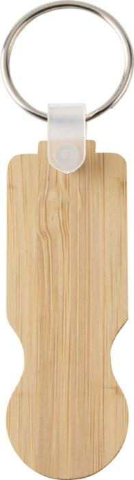Logo trade promotional products image of: Ronan bamboo trolley keychain