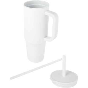 Logotrade promotional giveaways photo of: Brady 900 ml RCS certified insulated tumbler with silicone straw