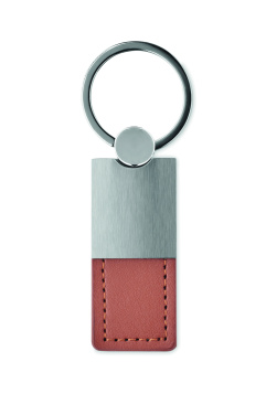 Logotrade advertising product picture of: PU and metal key ring Helsinki