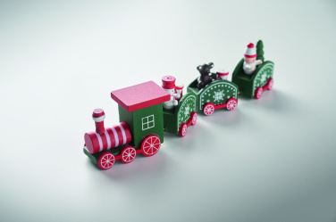 Logo trade promotional giveaways picture of: Wooden Christmas train