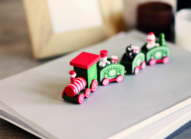 Logo trade corporate gifts picture of: Wooden Christmas train