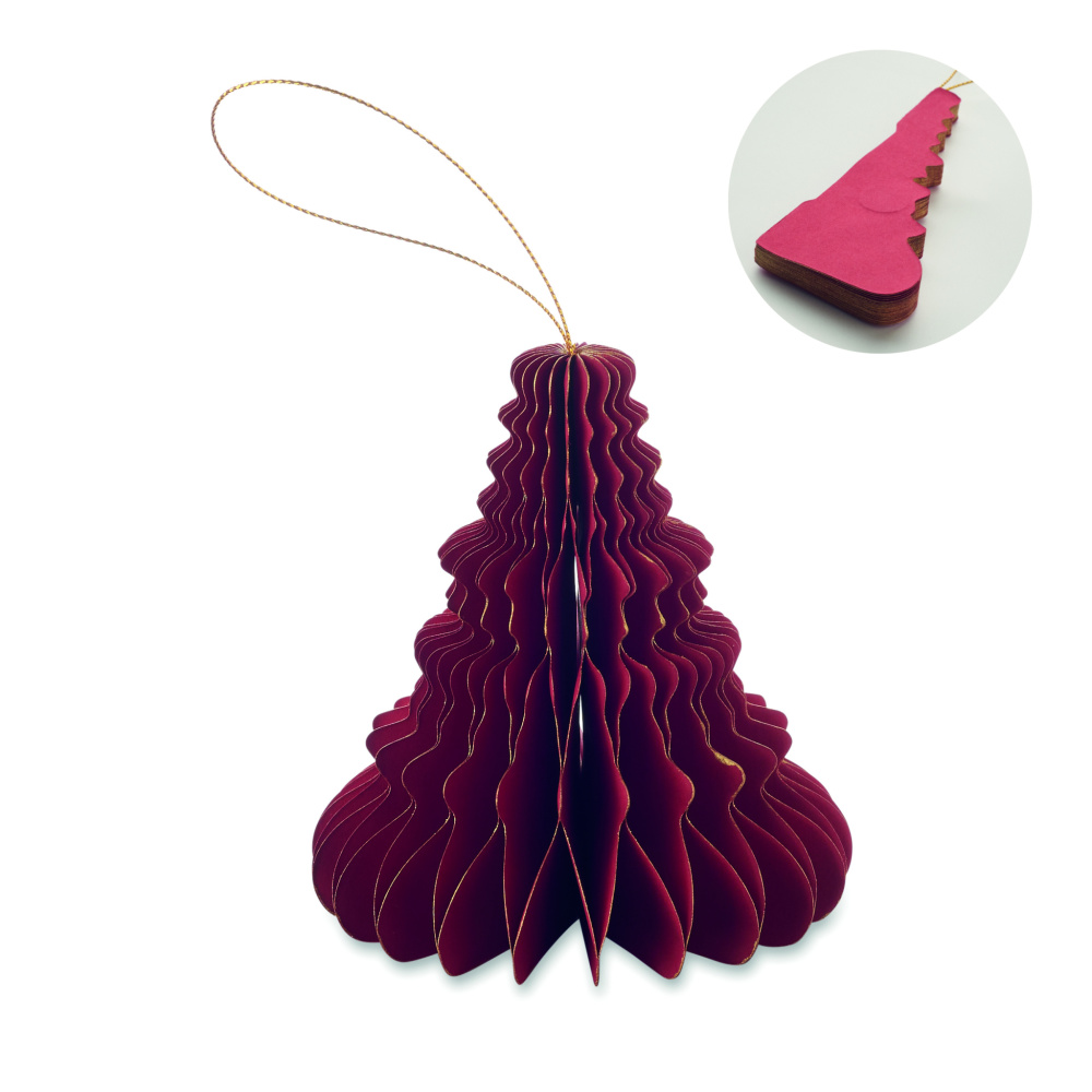 Logo trade promotional giveaway photo of: Christmas paper tree hanger