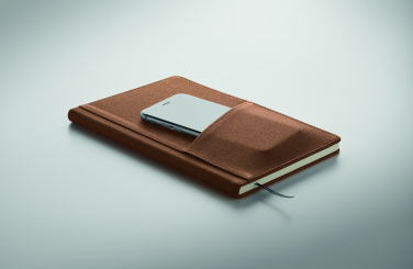 Logo trade promotional giveaway photo of: A5 notebook PU front pocket