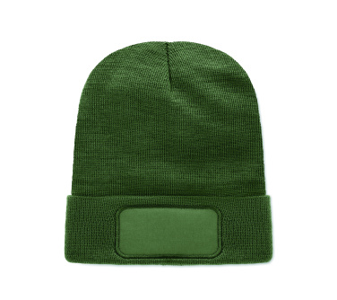 Logo trade promotional items image of: Unisex beanie RPET polyester