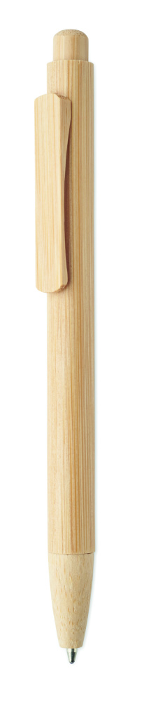 Logo trade promotional item photo of: Bamboo automatic ball pen