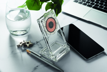 Logo trade promotional gift photo of: Acrylic wireless charger 15W