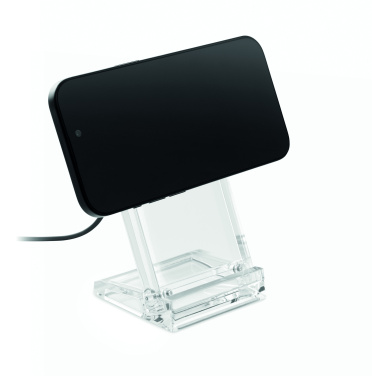 Logo trade advertising products image of: Acrylic wireless charger 15W