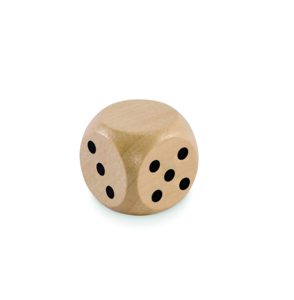 Logo trade promotional giveaways picture of: Schima wooden dice 3cm dia