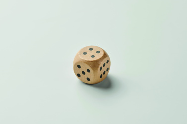 Logo trade promotional merchandise picture of: Schima wooden dice 3cm dia