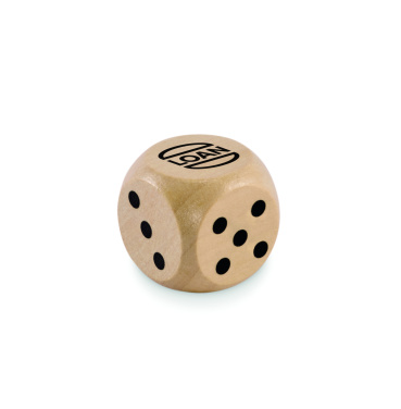Logotrade promotional item picture of: Schima wooden dice 3cm dia