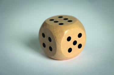 Logo trade promotional items image of: Schima wooden dice 3cm dia