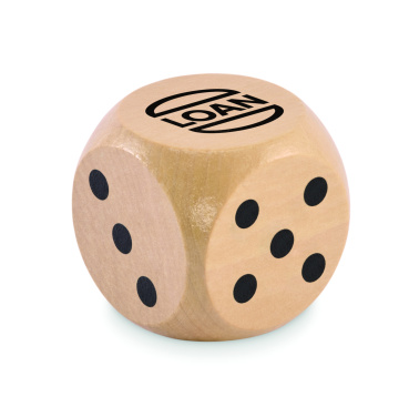Logotrade advertising product picture of: Schima wooden dice 5cm dia