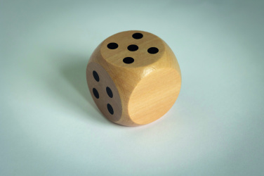 Logotrade promotional giveaway picture of: Schima wooden dice 5cm dia