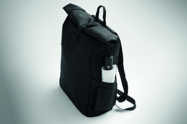 Logotrade promotional item image of: Rolltop laptop rucksack 600D