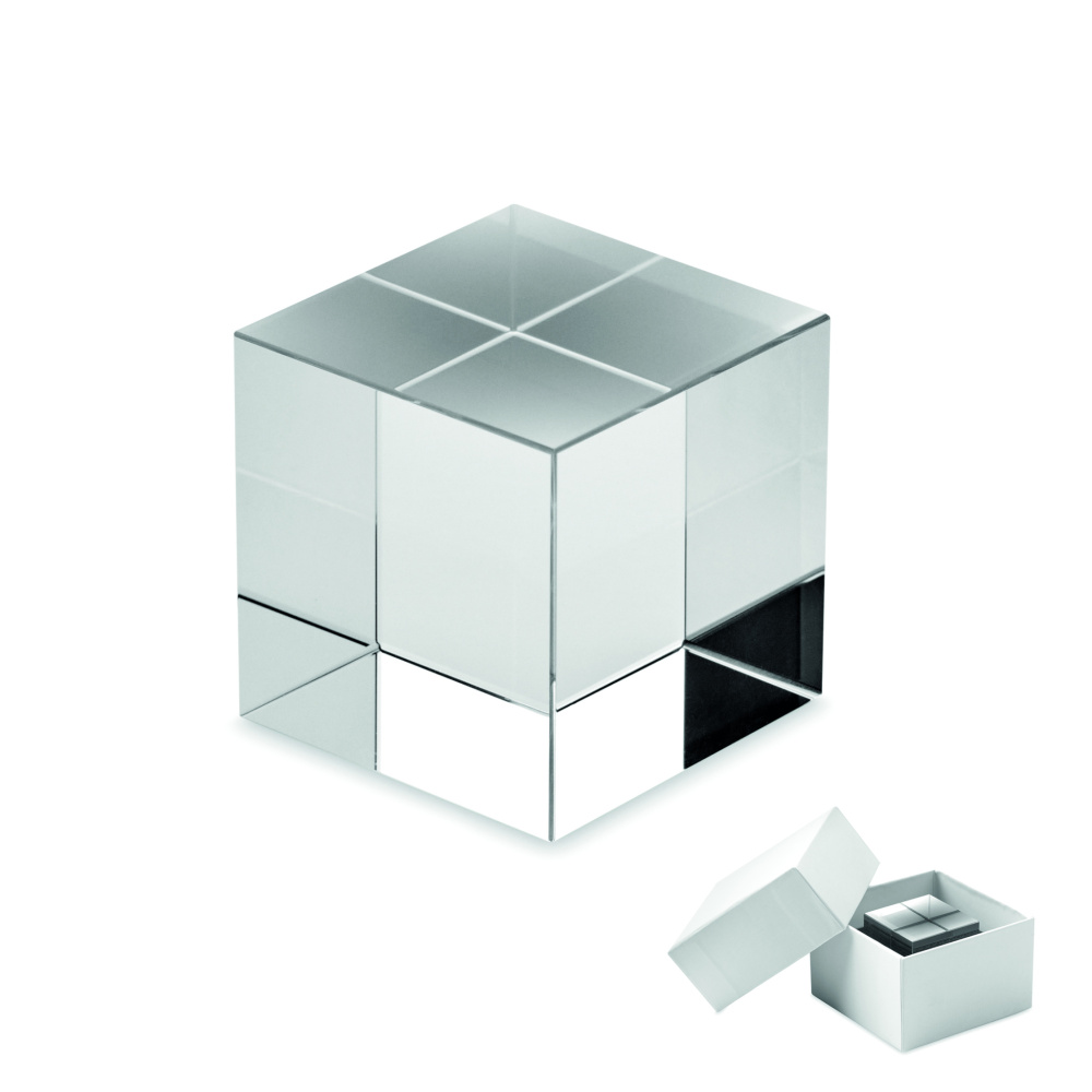 Logo trade promotional merchandise photo of: Glass cube award