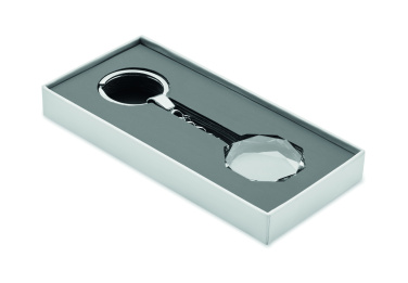 Logo trade promotional gift photo of: Glass round award key ring