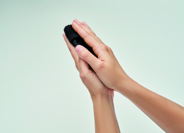 Logo trade promotional giveaways image of: Hand warmer knitted polyester