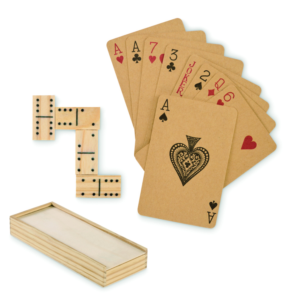 Logo trade promotional merchandise photo of: Domino and cards set