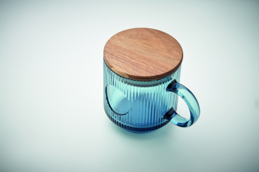 Logotrade promotional product image of: Ribbed glass mug 300ml