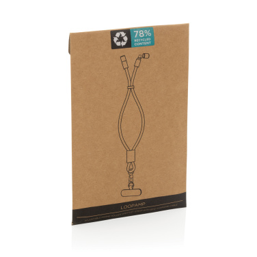Logotrade business gift image of: LoopAmp RCS RPET adjustable phone wrist strap 60W cable