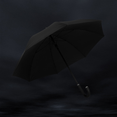 Logotrade advertising product picture of: Swiss Peak Vero Aware™ RPET 25” umbrella w luxe handle