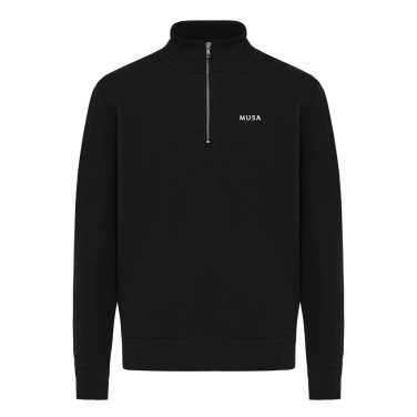Logo trade promotional giveaways picture of: IQONIQ Elgon recycled cotton quarter zip sweater