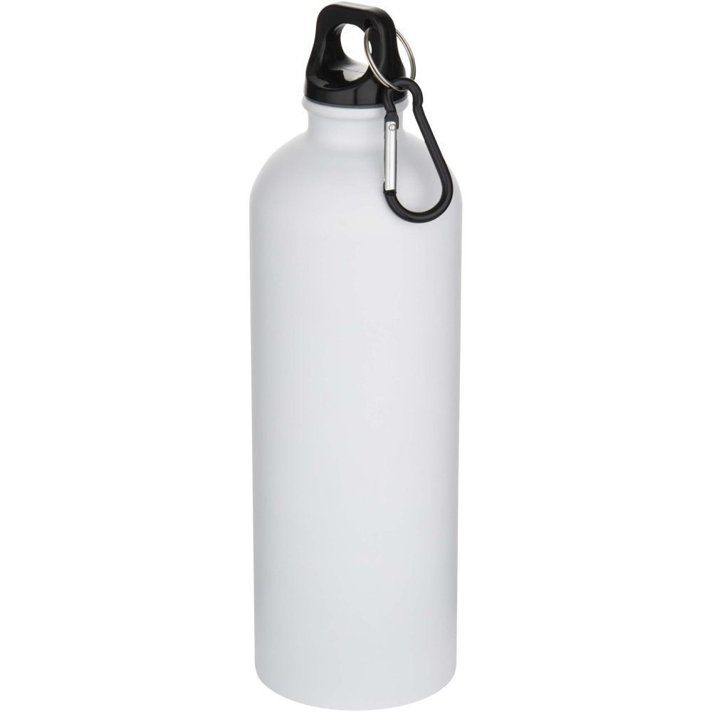 Logotrade corporate gift picture of: Oregon 750 ml matte RCS recycled single wall stainless steel water bottle with carabiner