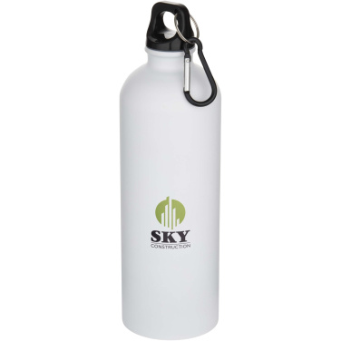 Logotrade promotional product image of: Oregon 750 ml matte RCS recycled single wall stainless steel water bottle with carabiner
