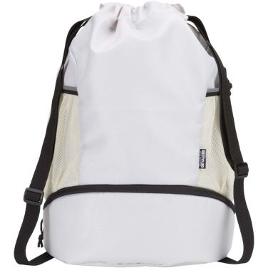 Logo trade promotional gifts picture of: Nomad GRS recycled sports drawstring bag with bottom compartment 18L