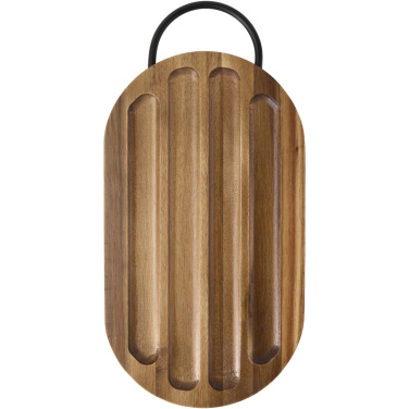 Logo trade promotional product photo of: Prestige acacia wood chopping board with bread knife