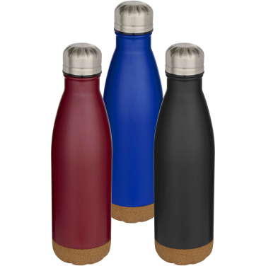 Logotrade advertising product image of: Cove 500 ml double wall vacuum insulated stainless steel water bottle with cork details