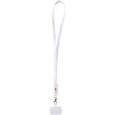 Logo trade promotional gifts image of: Franz recycled plastic smartphone lanyard with built-in data sync and 65W fast charge 5-in-1 cable