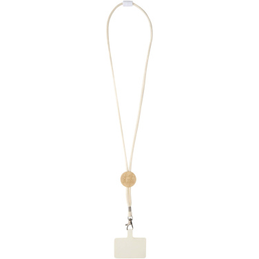 Logo trade advertising product photo of: Adhab smartphone lanyard with bamboo details