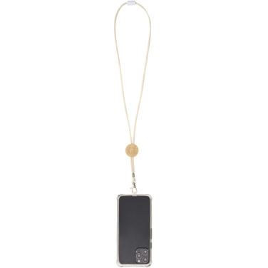 Logotrade business gifts photo of: Adhab smartphone lanyard with bamboo details