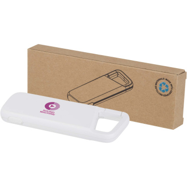 Logotrade promotional giveaways photo of: Alkes 5000 mAh 12W recycled plastic water resistant power bank with carabiner