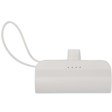 Logotrade promotional merchandise photo of: Alnair 5000 mAh 10W recycled plastic Type-C power bank with built-in flip stand and 2-in-1 cable