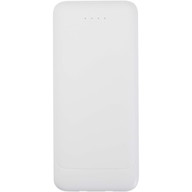 Logo trade promotional merchandise image of: Adhil 10.000 mAh 10W recycled plastic power bank with 2 built-in cables