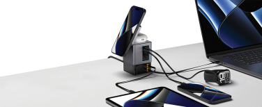 Logotrade promotional merchandise picture of: Urban Vitamin Sacramento 105W GAN charger+retractable cables