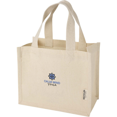 Logo trade corporate gifts image of: Odessa 220 g/m² GRS recycled cotton mini gusset tote bag 9L