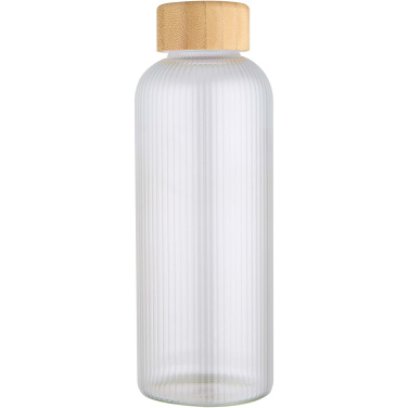 Logo trade promotional giveaways picture of: Mirage 650 ml single-walled borosilicate glass bottle with bamboo lid