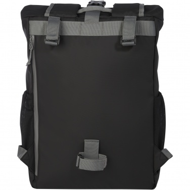 Logotrade reklaamtoote foto: Aqua 15" GRS taaskasutatud veekindel rulliga rattakott 20L