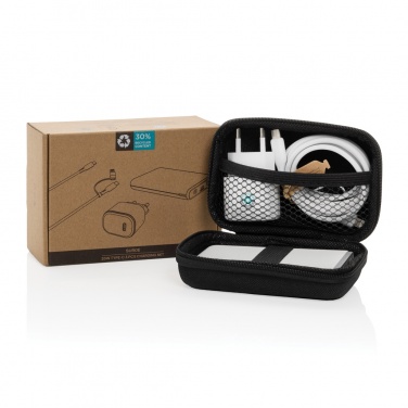 Logo trade firmakingi pilt: Surge RCS taaskasutatud PET 20W tüüpi C 3 tk laadimiskomplekt