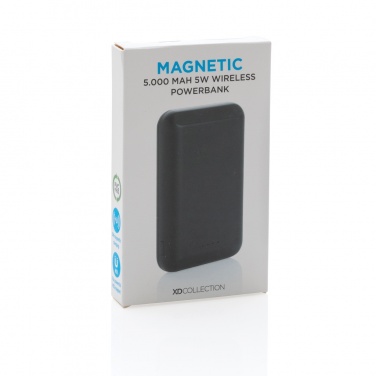 Logo trade reklaamkingituse pilt: Magnetiline 5000 mAh 5W juhtmevaba akupank