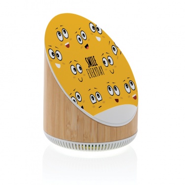 Logotrade ärikingid pilt: Ovate bambusest 5W kõlar koos 15W juhtmevaba laadijaga