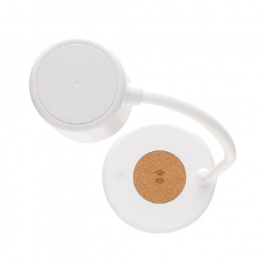 Logotrade ärikingi foto: Zenara RCS taaskasutatud plastikust ja korgist 15 W juhtmevaba laualamp