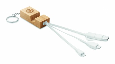 Logotrade reklaamtooted pilt: Bambusest võtmehoidja ja mobiilialus Salo