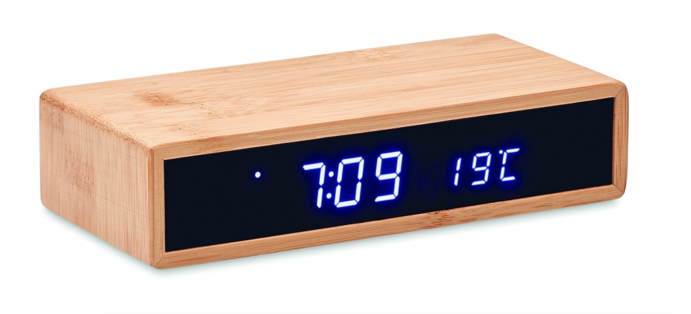 Logo trade reklaamkingituse pilt: Juhtmeta bambusest laadija 5W