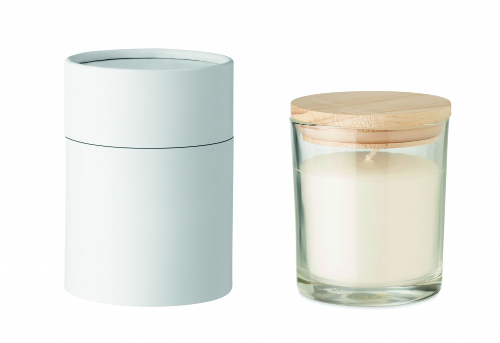 Logotrade ärikingituse foto: Vanilli lõhnaga küünal