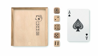 Logo trade reklaamkingi pilt: Kaardid ja täringud karbis